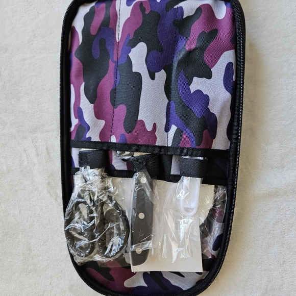 New Wellmax Camping Grill Utensil Set w/ cutting board, bag, spatula, knife, etc - Picture 8 of 10